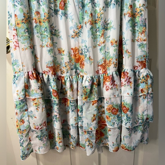 Denim 24/7 Sleeveless Floral Lined Dress Sz 22W - Picture 5 of 10